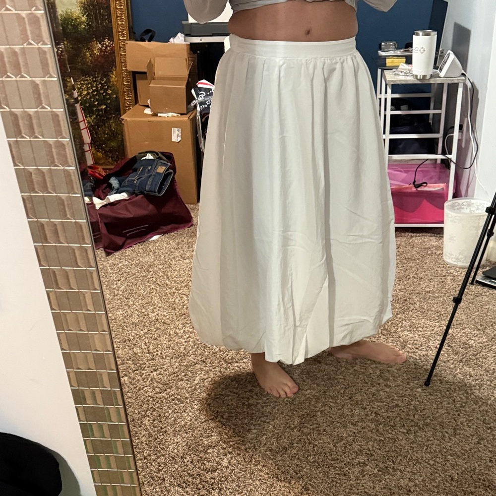 a new day Women's Elegant White Maxi Skirt